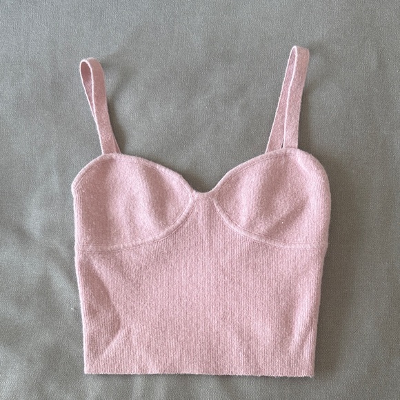 Wilfred Blush Ribbed Knit Top - Picture 4 of 5